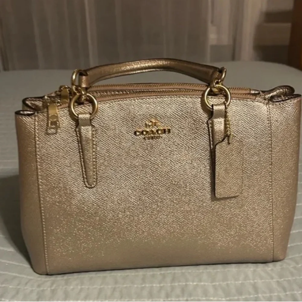Coach Metallic Gold Satchel - Picture 1 of 9